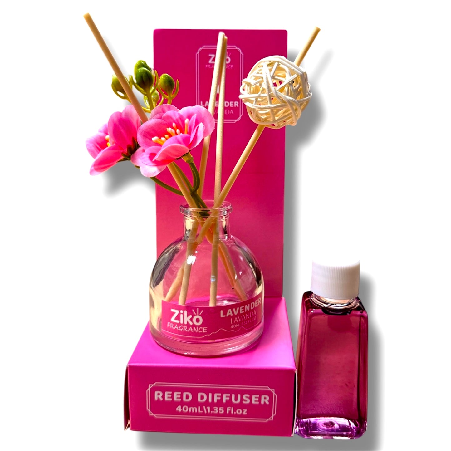 Flower Reed Diffuser Set - Floral Scent