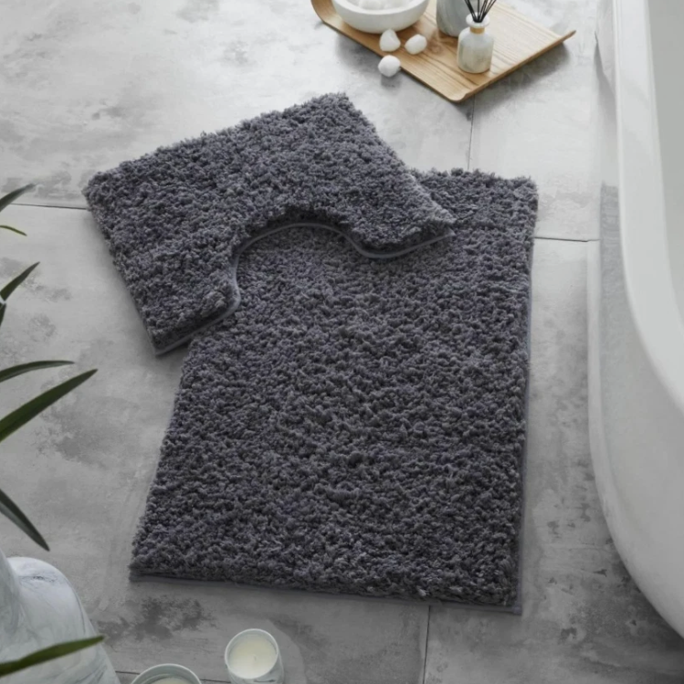 Zero Twist Bath Mat Soft Absorbent Non Slip Quick Dry Luxury Bathroom Rug
