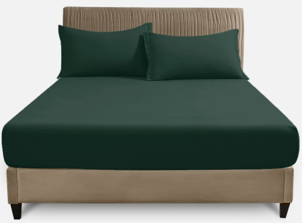 Extra Deep Fitted Sheet 100% Egyptian Cotton 200TC 25CM Extra Deep Pocket Sheet