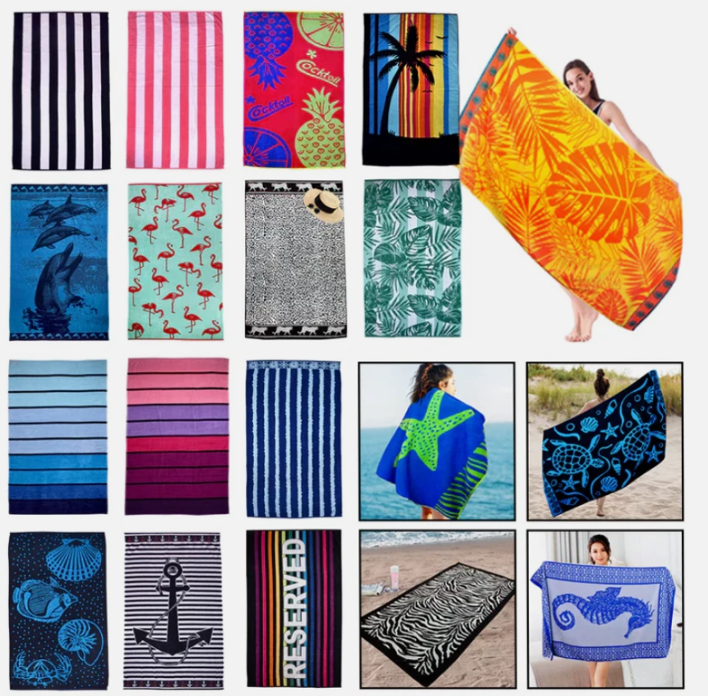 Jumbo Beach Towel Quick Dry Extra Large Bath Sheet Lightweight Sand Free Towels