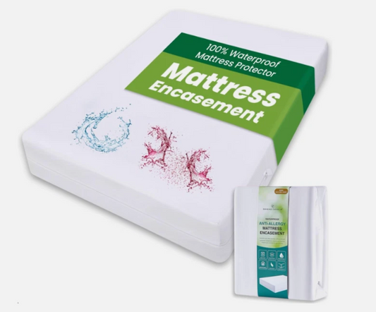 Waterproof Zipper Mattress Protector Cover Anti Allergy Bed Bug Total Encasement