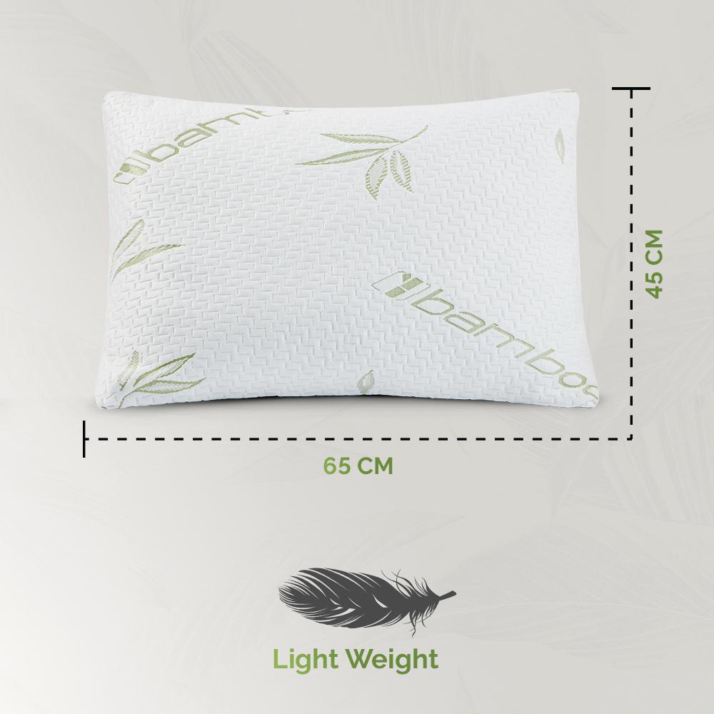 Luxury Bamboo Pillow – Cooling Memory Foam Support for Better Sleep