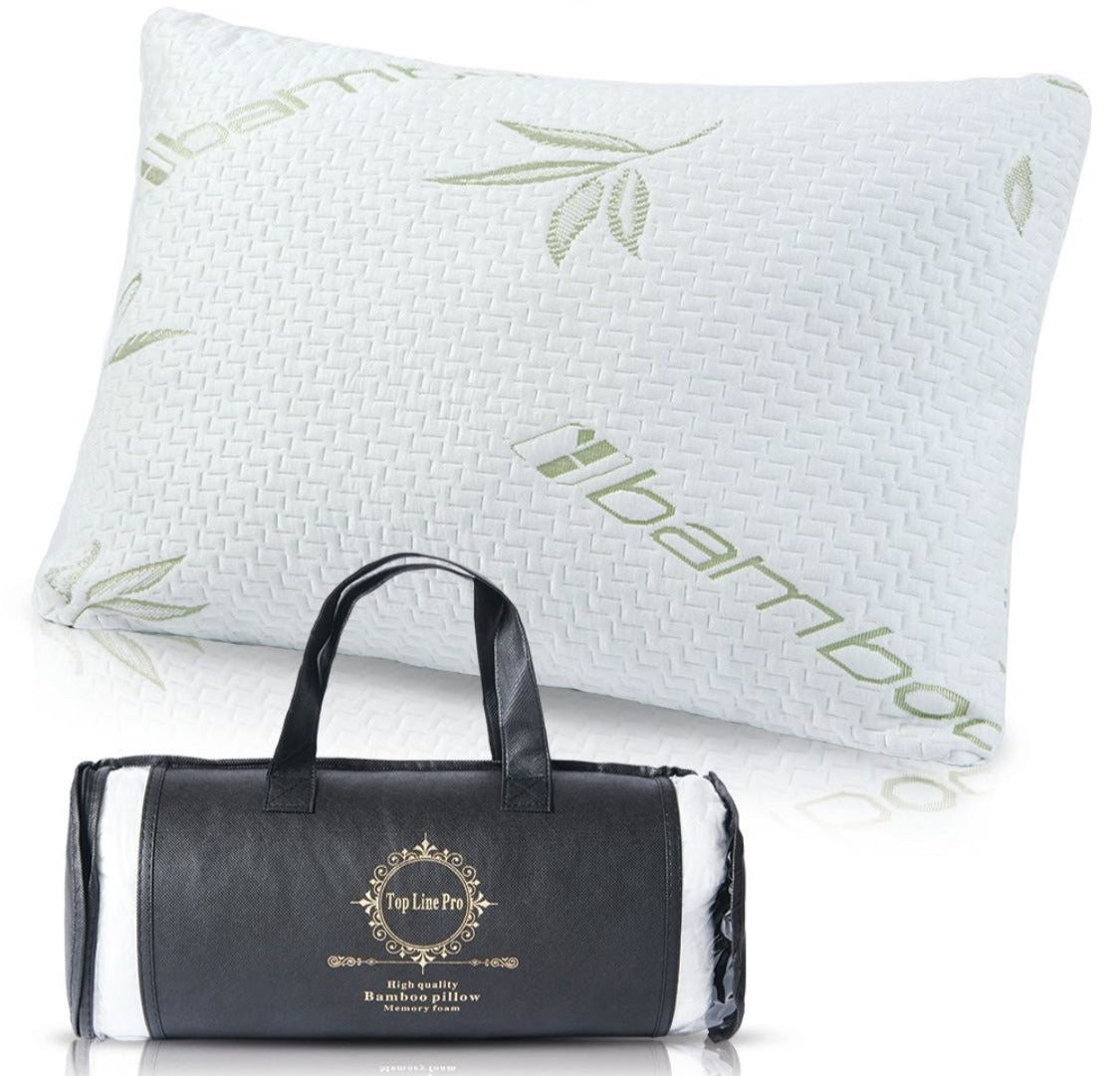 Luxury Bamboo Pillow – Cooling Memory Foam Support for Better Sleep