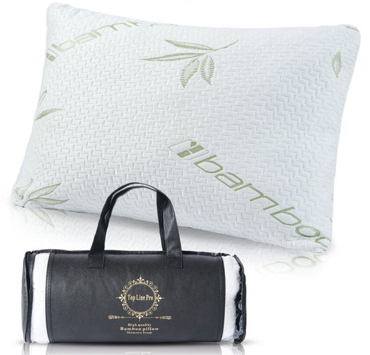 Luxury Bamboo Pillow – Cooling Memory Foam Support for Better Sleep