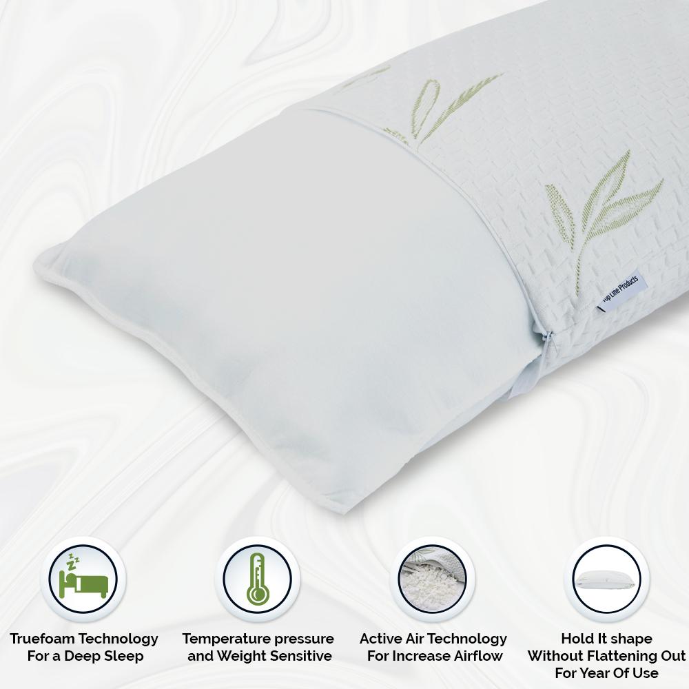 Luxury Bamboo Pillow – Cooling Memory Foam Support for Better Sleep