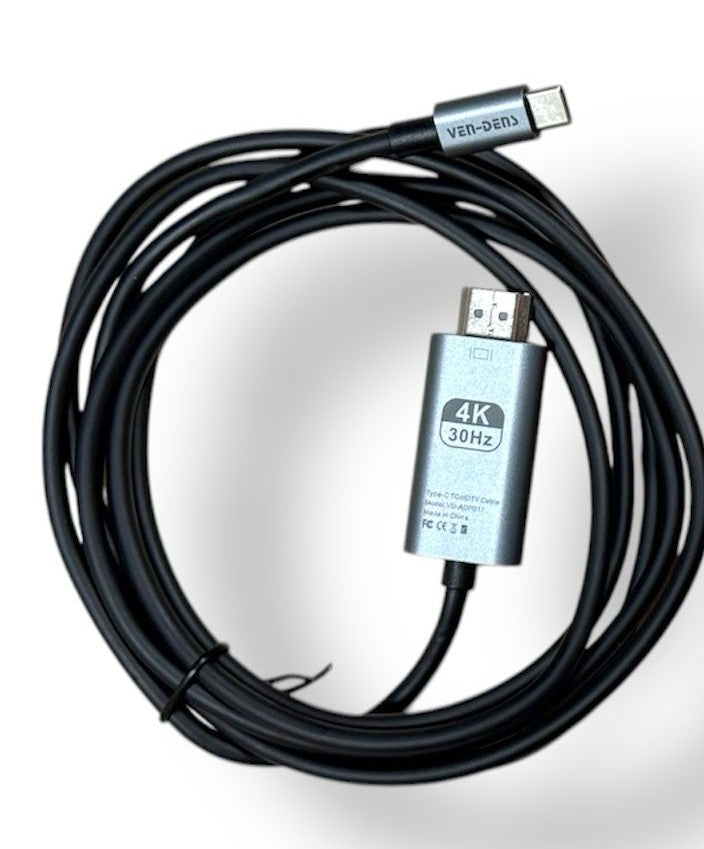 HDMI to USB-C Cable – 4K UHD Display Adapter for Laptops, Tablets & Phones